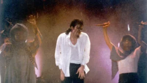 Michael Jackson performing Will You Be There on stage in Monza, Italy, in July 1992