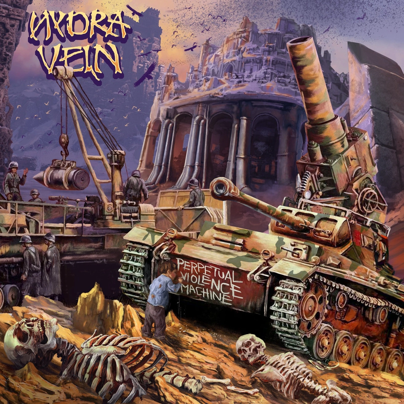 Perpetual Violence Machine by Hydra Vein, Five Thrash Tracks Mastered by Pete Maher