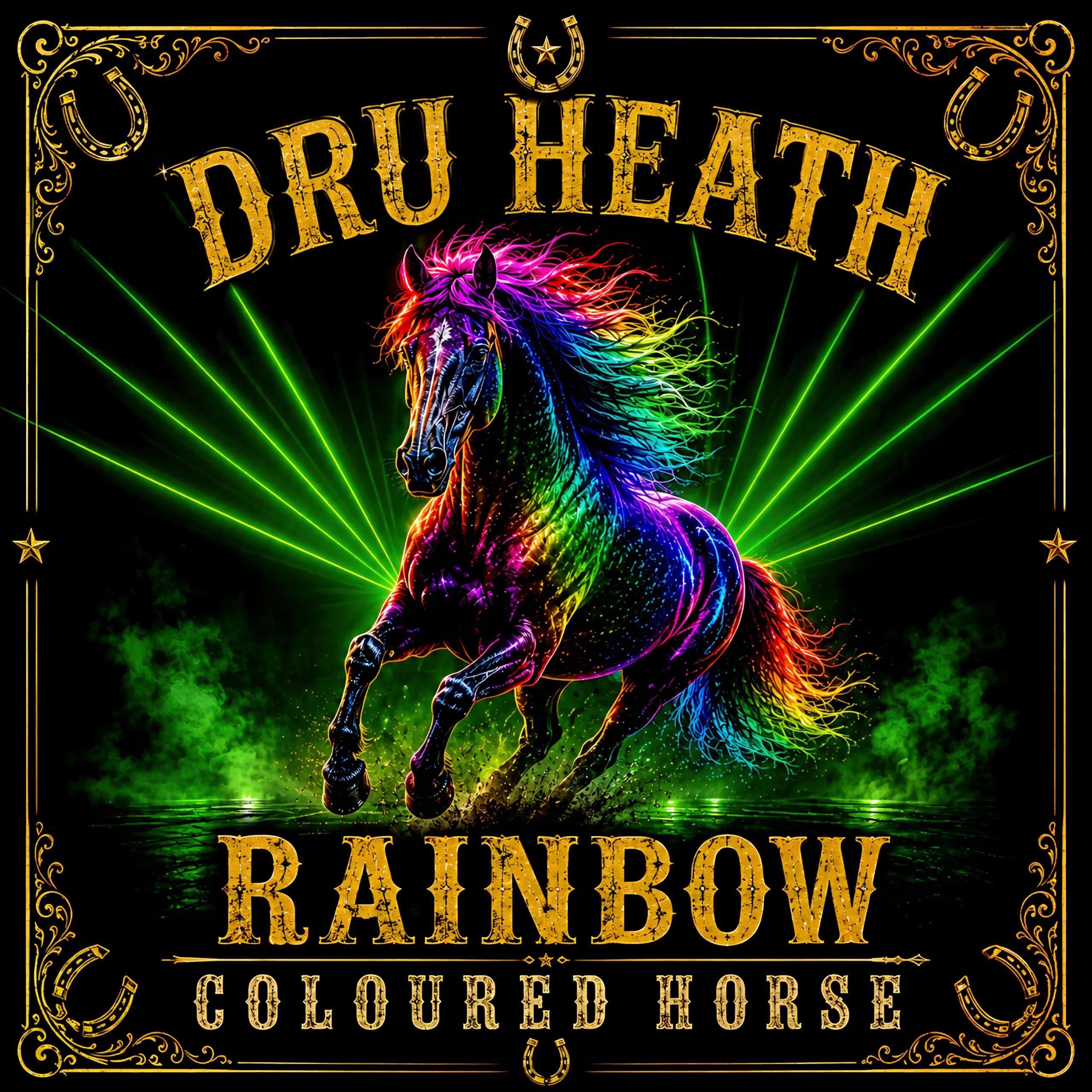Rainbow Coloured Horse: Dru Heath's Country-Trance Single for Country Fans and Club DJs